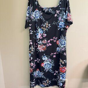 Black Floral Dress 3X